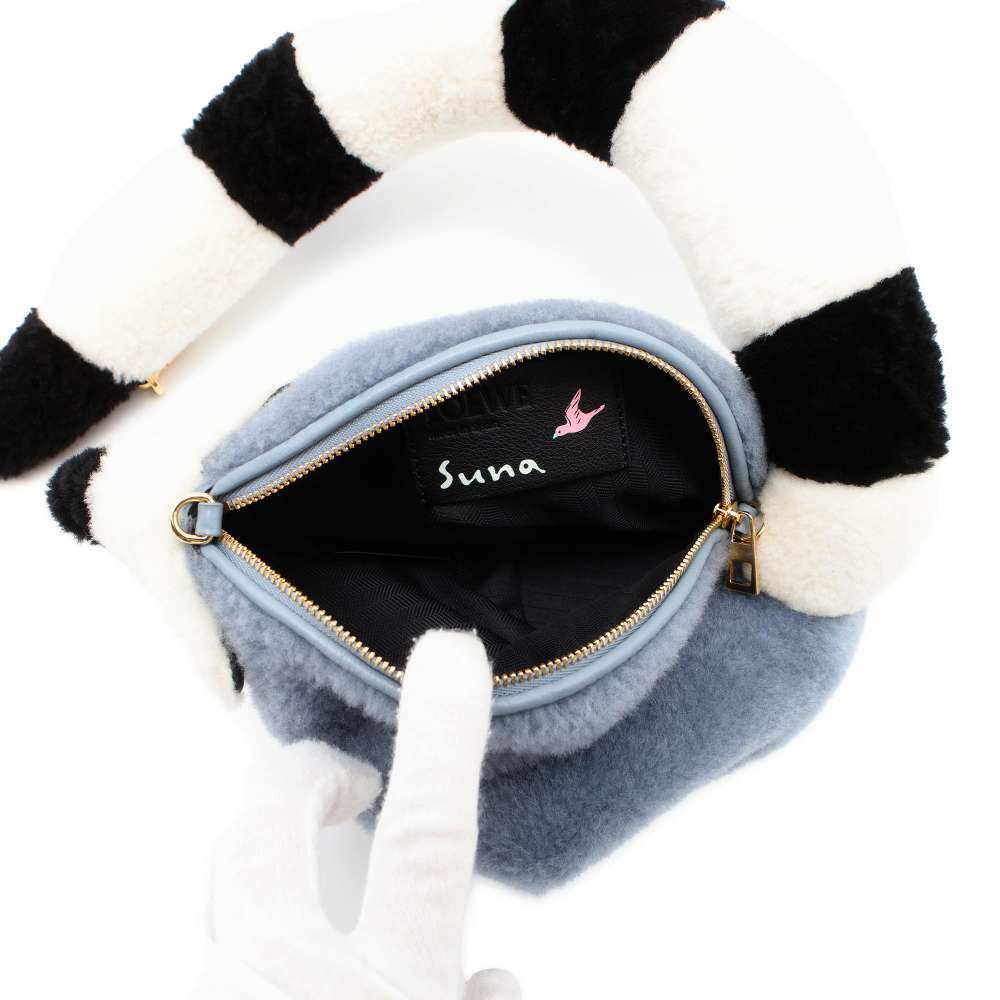 Loewe handbag collaboration Suna Fujita ring tailed lemur sheepskin white - Picture 6 of 11